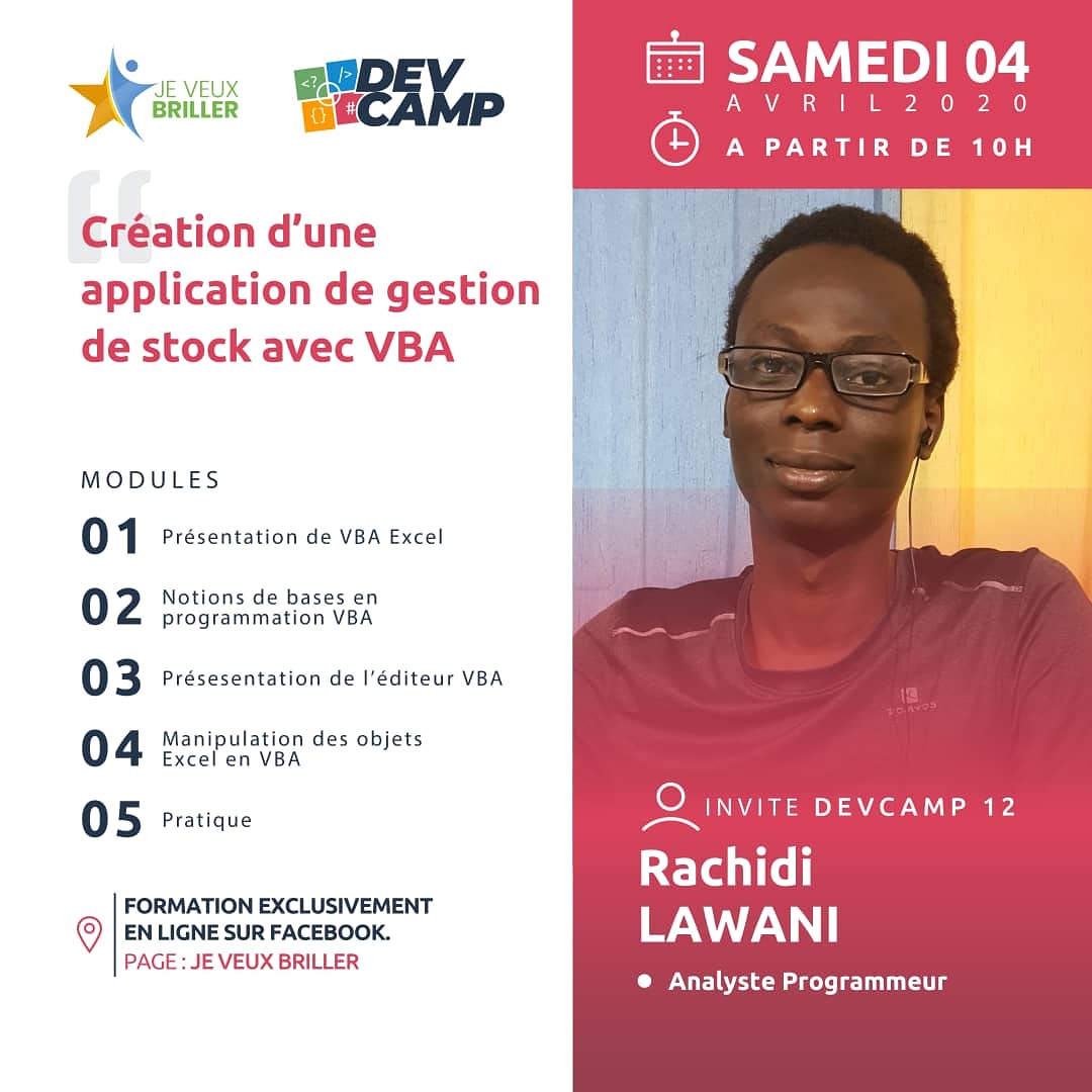 Devcamp 13 : créez une application de gestion de stock avec VBA