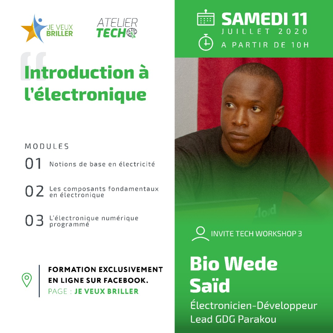 Atelier Tech 3 : Introduction à l’électronique