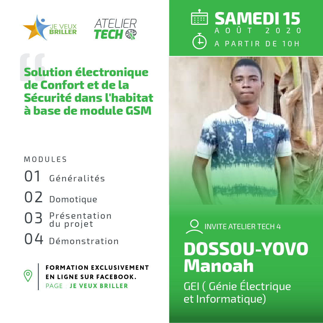 Atelier Tech 4 : solution électronique de confort et de sécurité